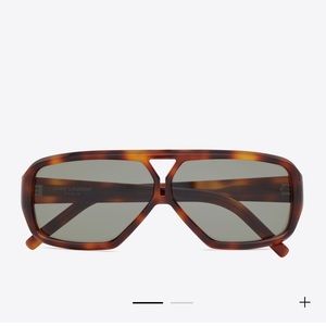Saint Laurent acetate aviator double bridge sunglasses. YSL sunnies.